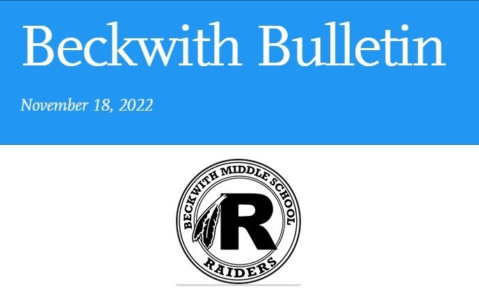 Beckwith Bulletin 11-18-22