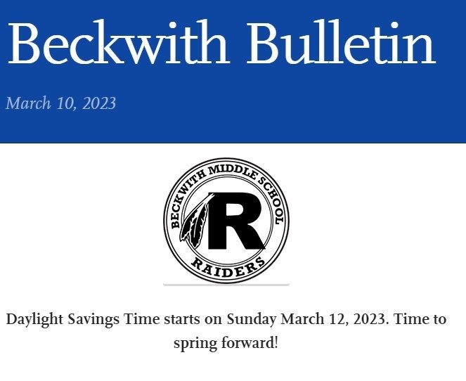 Beckwith Bulletin 3-10-23