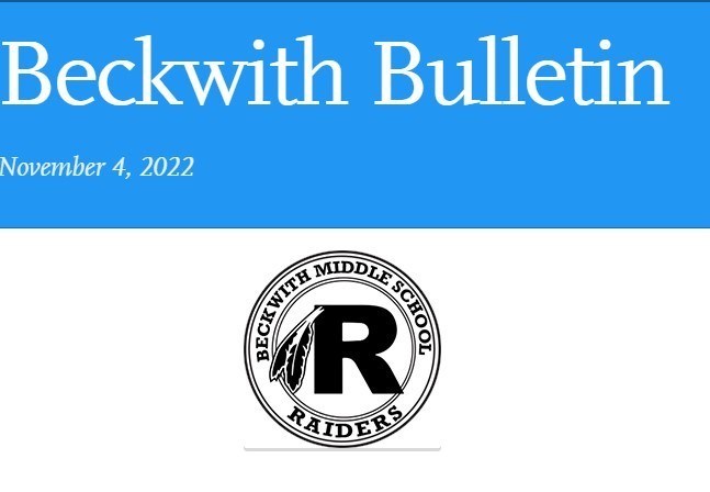 Beckwith Bulletin 11-04-22
