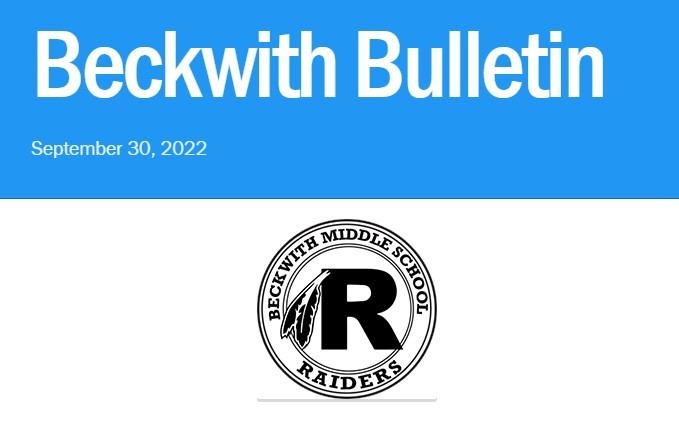 Beckwith Bulletin 9-30-22