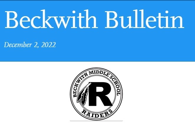 Beckwith Bulletin 12-02-22