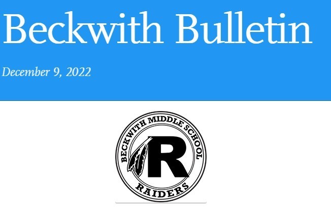 Beckwith Bulletin 12-9-22