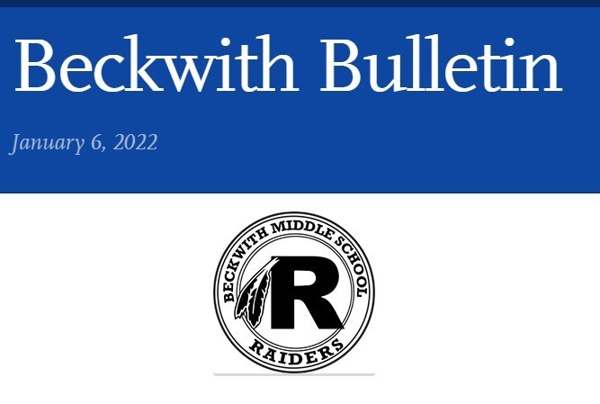 Beckwith Bulletin 1-6-23