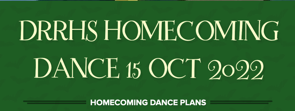 image of homecoming dance newsletter