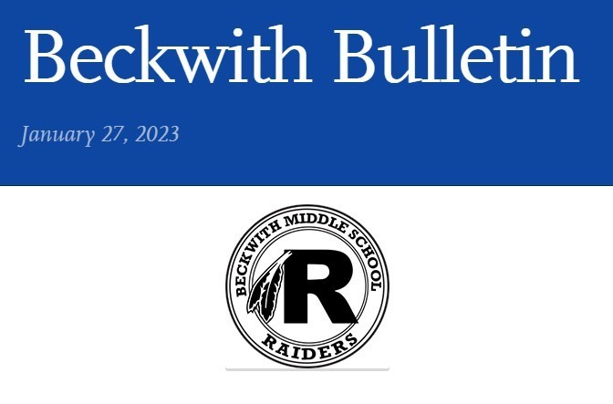 Beckwith Bulletin 1-27-23