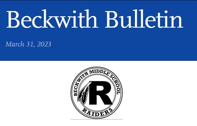 Beckwith Bulletin 3-31-23