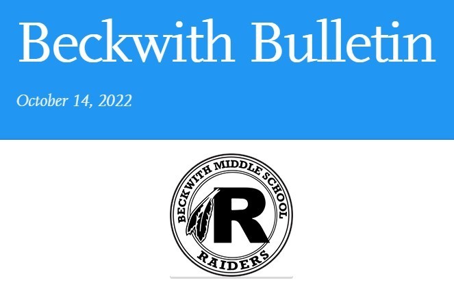 Beckwith Bulletin 10-14-22
