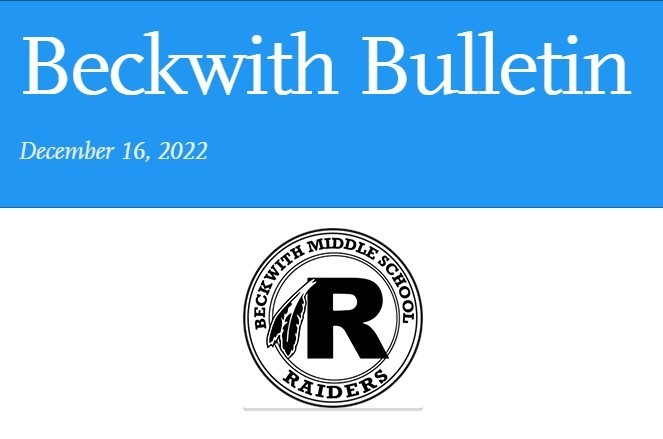 Beckwith Bulletin 12-16-22