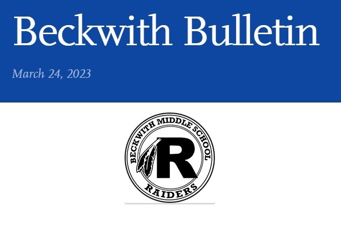 Beckwith Bulletin 3-24-23
