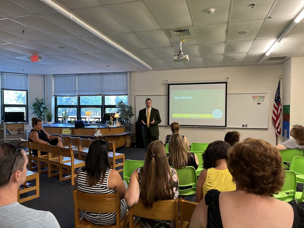 Mr. Runey speaking to the group